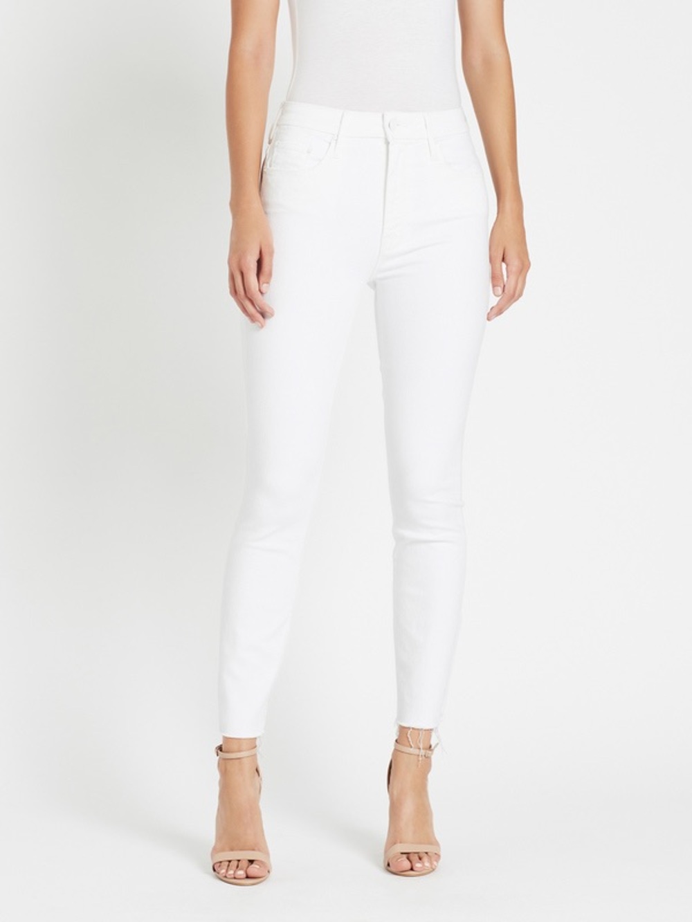 MOTHER High Waisted Looker Ankle Fray in Fairest Of Them All Wash